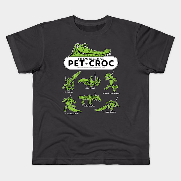 Pet Croc - Walking Foam Toy - Dark Kids T-Shirt by Chewbaccadoll